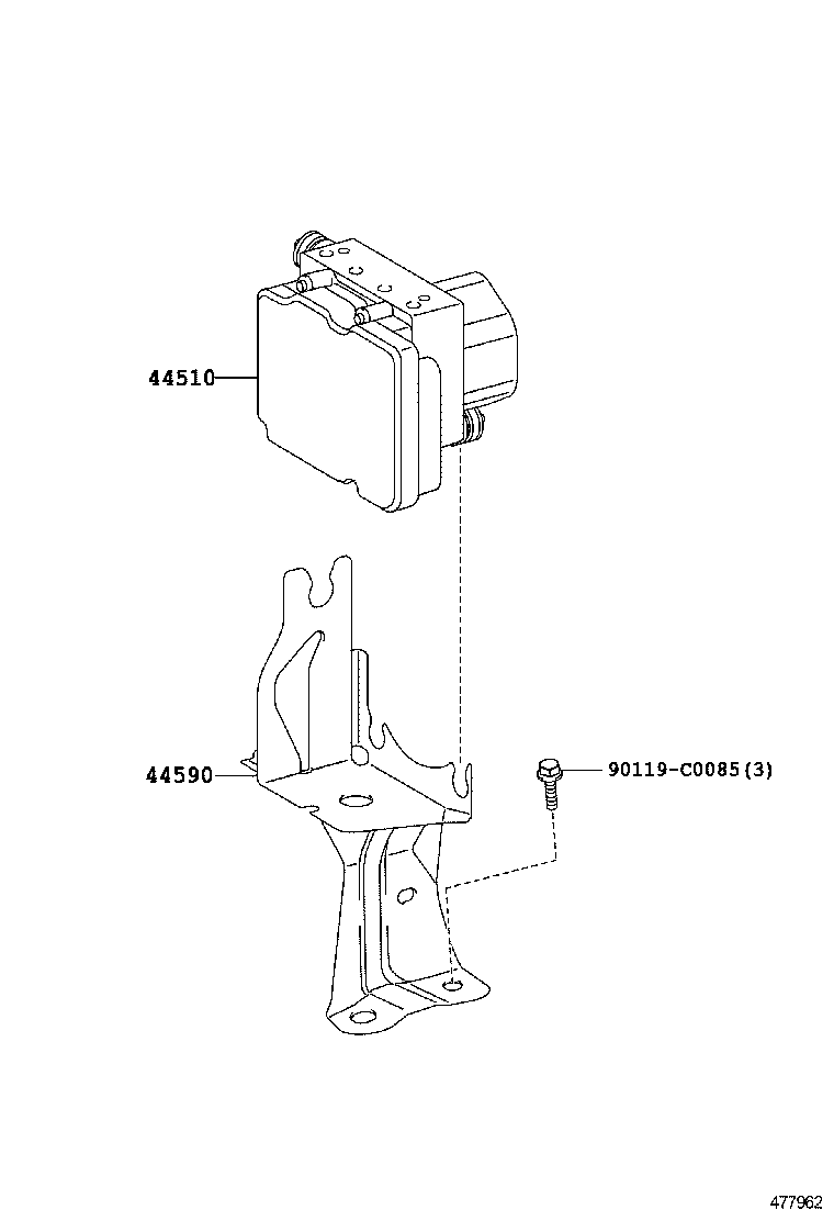 44551-06040 TUBE, BRAKE ACTUATOR, NO.1 product image