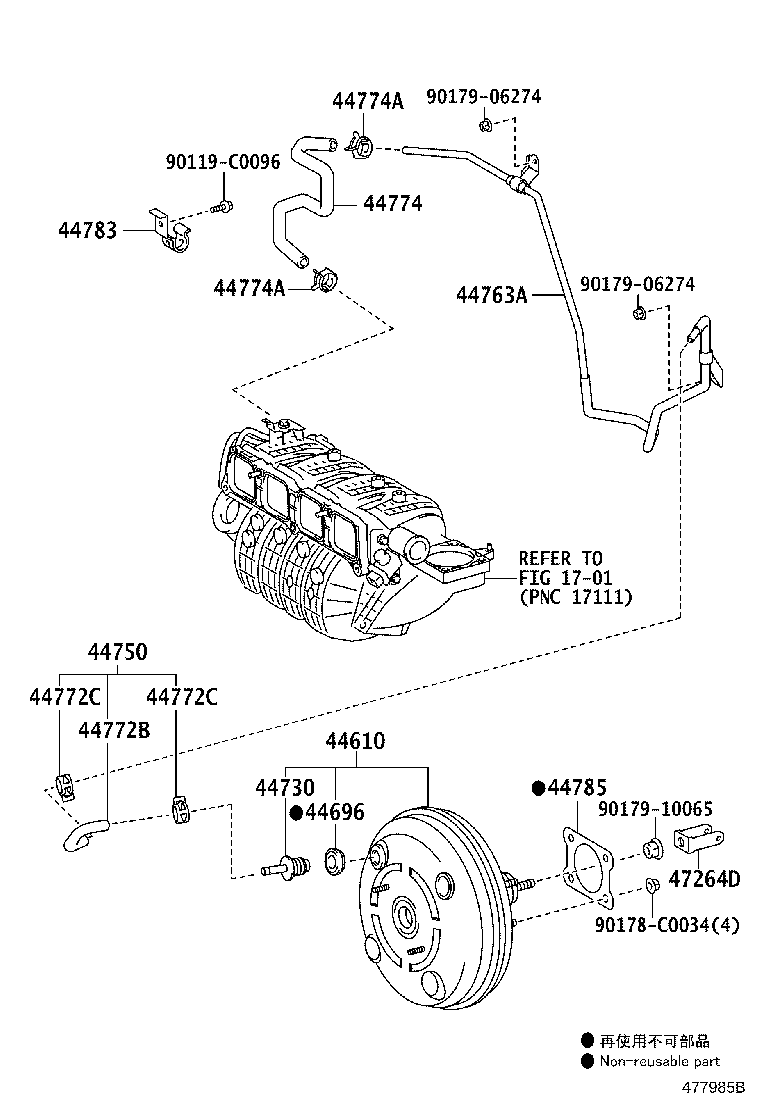 44750-06320 HOSE ASSY, VACUUM product image