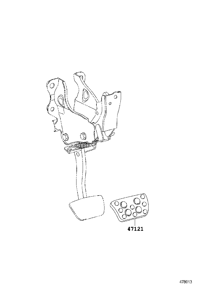 47110-WY030 SUPPORT ASSY, BRAKE PEDAL product image