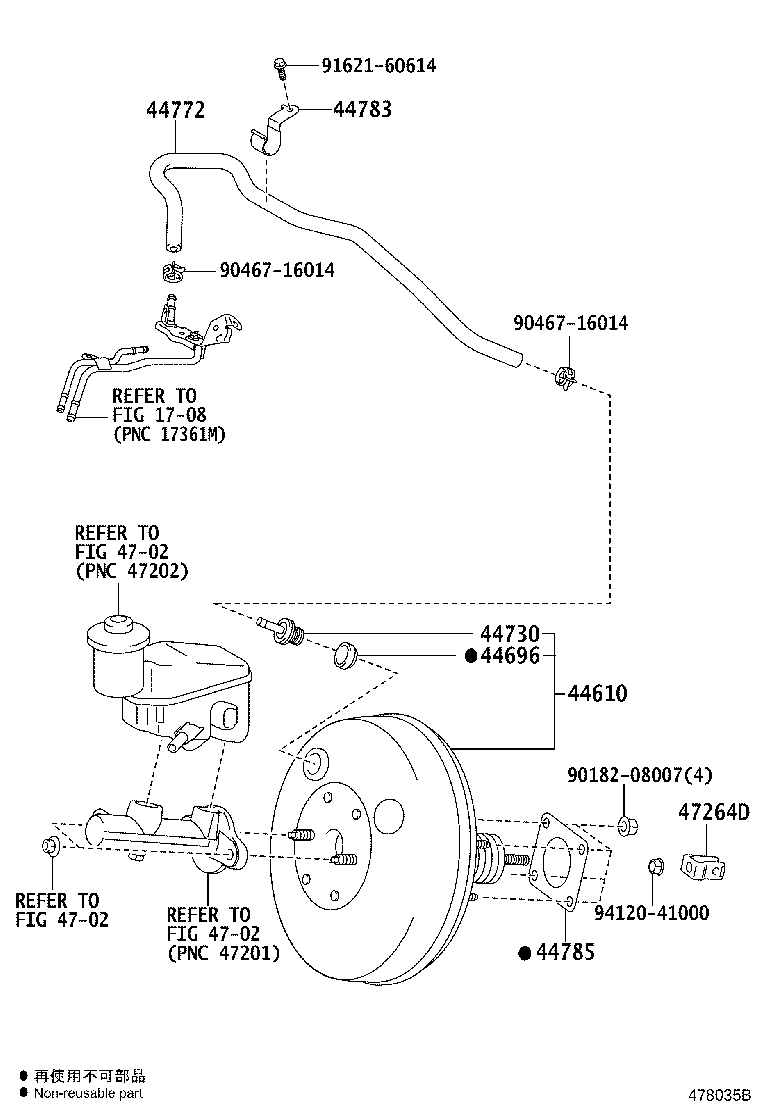 Toyota 44772-52150 HOSE, CHECK VALVE TO CONNECTOR TUBE