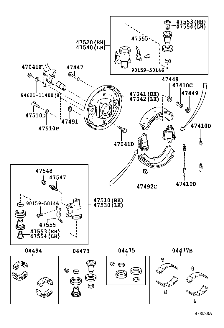 04469-37171 CYLINDER KIT, FRONT WHEEL product image