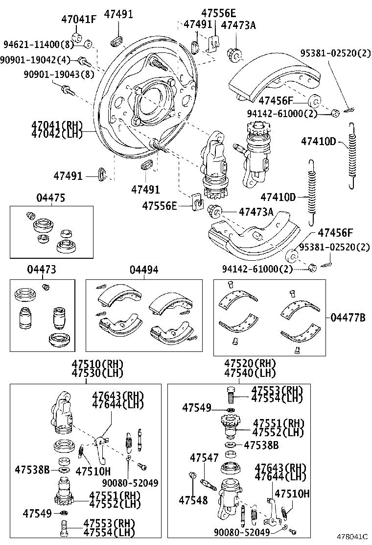 04469-37171 CYLINDER KIT, FRONT WHEEL product image