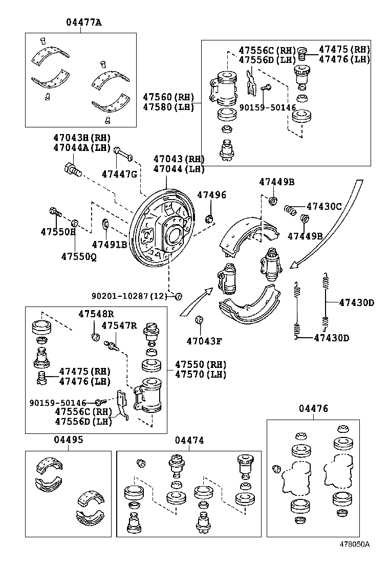04476-37060 CUP KIT, REAR WHEEL CYLINDER product image