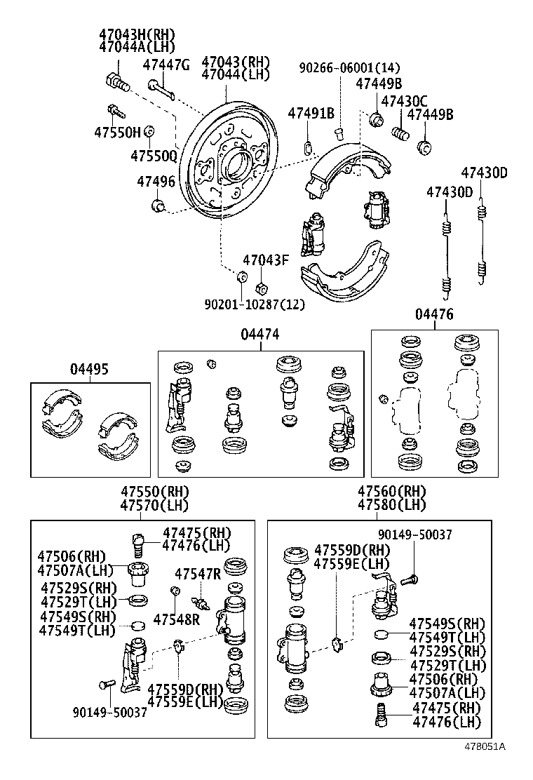 04476-37060 CUP KIT, REAR WHEEL CYLINDER product image