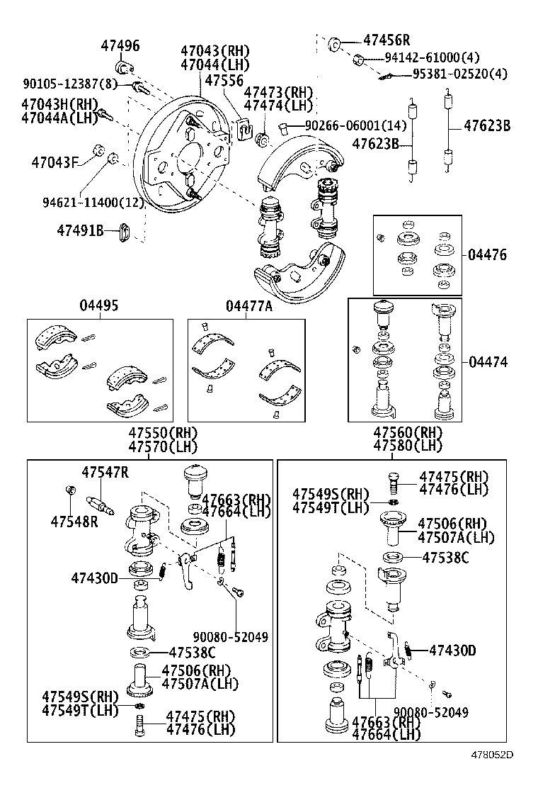 04476-37060 CUP KIT, REAR WHEEL CYLINDER product image