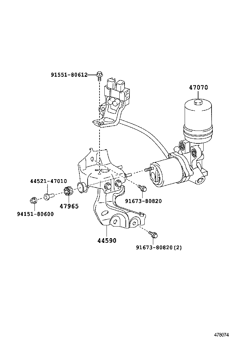 44590-06290 BRACKET ASSY, BRAKE ACTUATOR product image