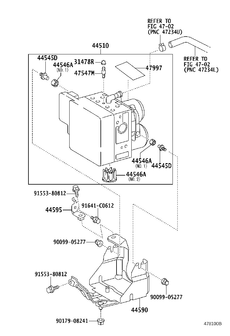 47311-30720 TUBE, FRONT BRAKE, NO.1 product image