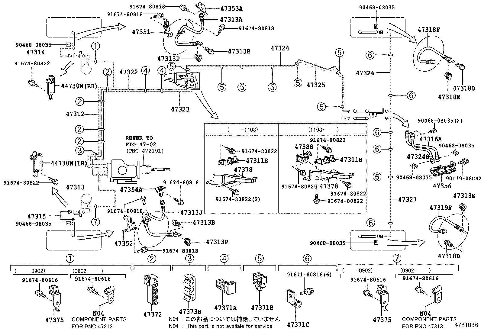 Toyota 90464-00909 CLAMP, BRAKE TUBE, NO.3