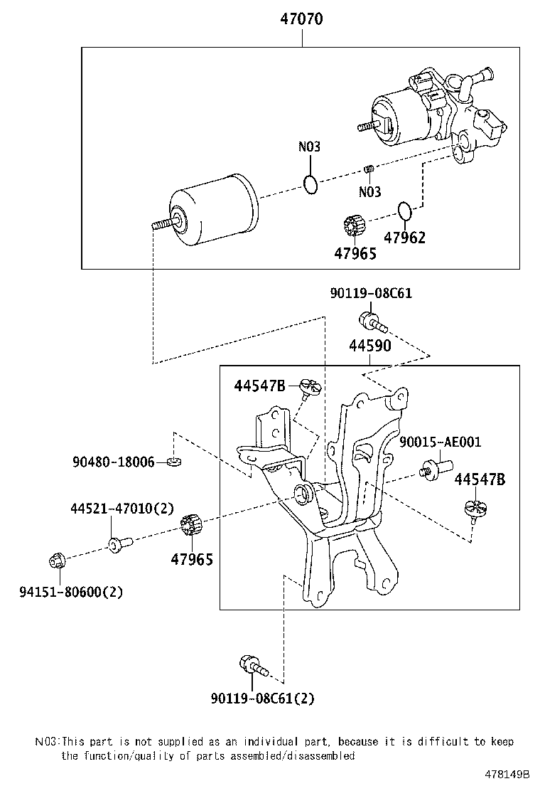 47315-06321 TUBE, FRONT BRAKE, NO.5 product image
