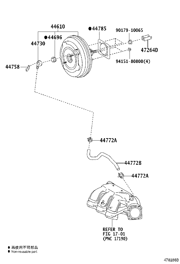 44610-33850 BOOSTER ASSY, BRAKE product image