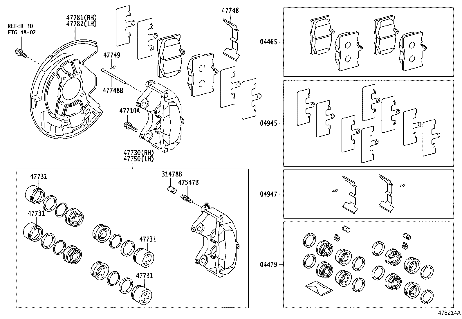 04945-30320 SHIM KIT, ANTI SQUEAL, FRONT product image