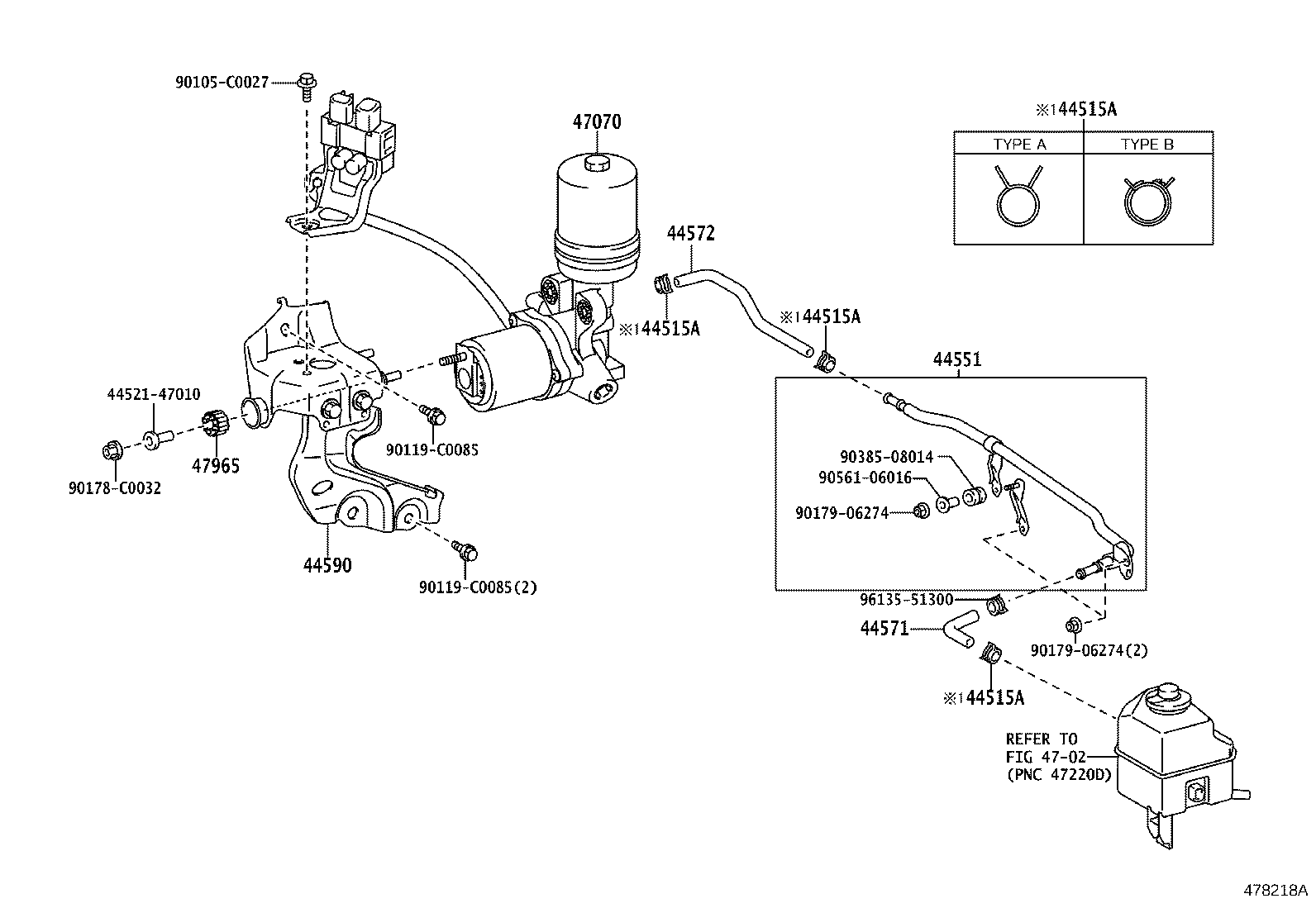 44551-06040 TUBE, BRAKE ACTUATOR, NO.1 product image