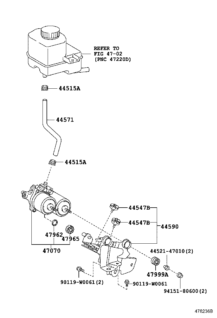 47311-0D490 TUBE, FRONT BRAKE, NO.1 product image
