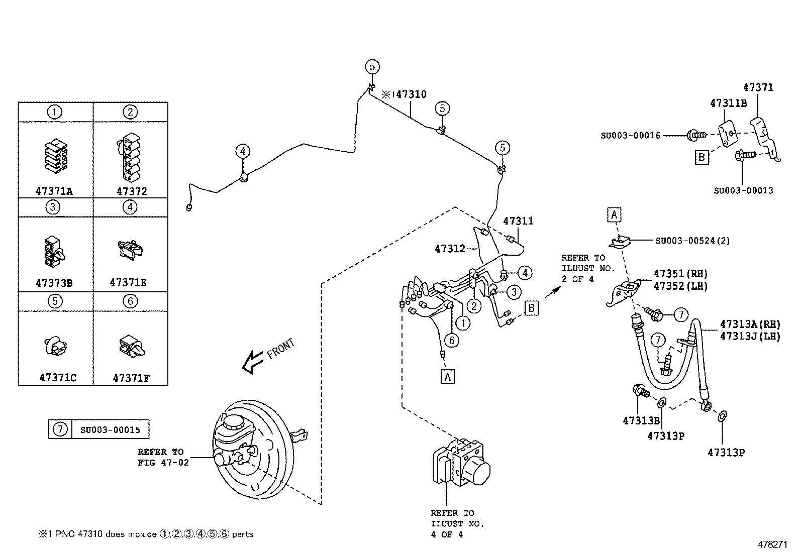 Toyota SU003-00609 CLAMP, BRAKE TUBE, NO.3