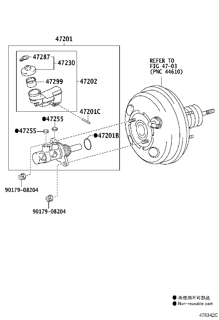 47230-47110 CAP ASSY, BRAKE MASTER CYLINDER RESERVOIR FILLER product image