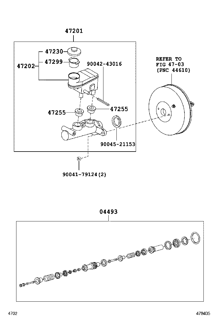 04493-B4040 CYLINDER KIT, BRAKE MASTER product image