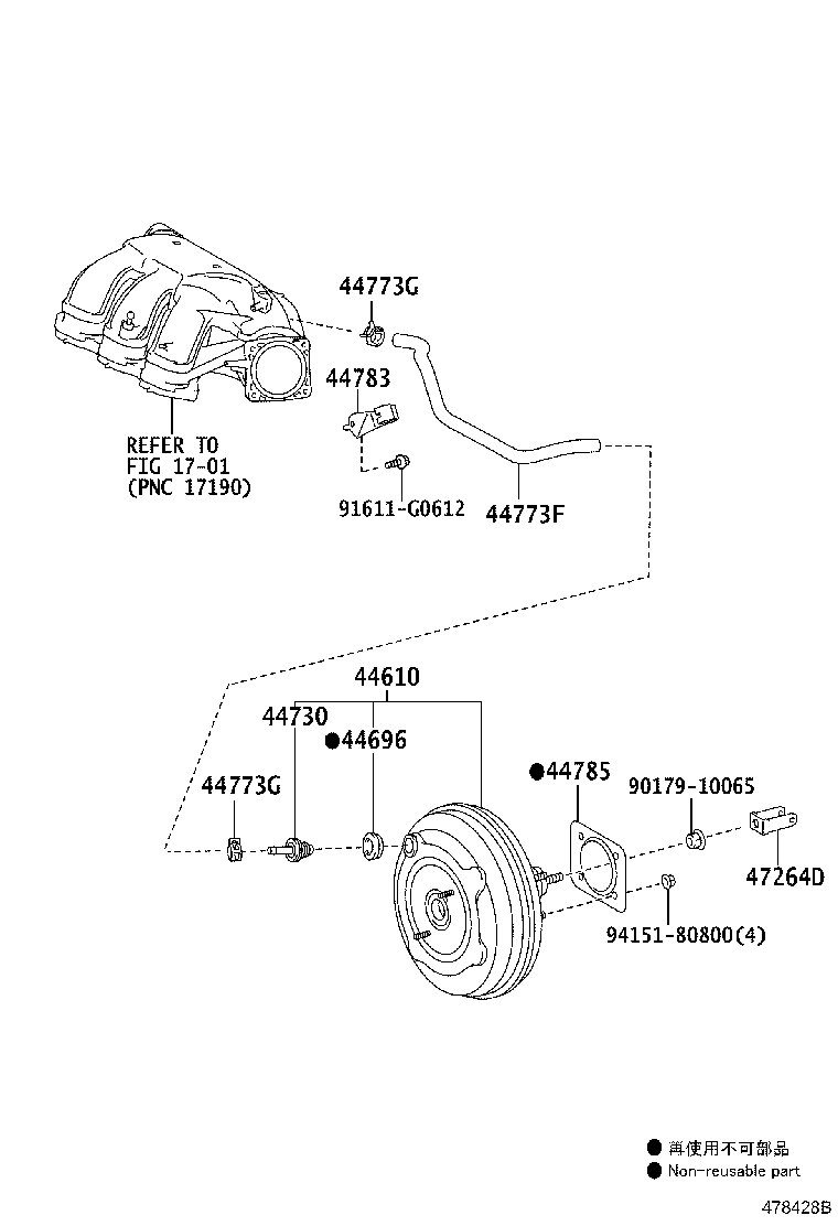 Toyota 44610-33A80 BOOSTER ASSY, BRAKE