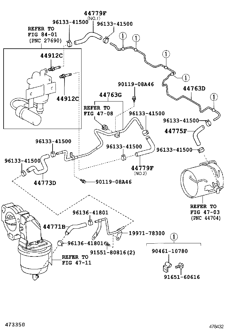 95447-09320 HOSE, SOLENOIDO TO RETARDER product image
