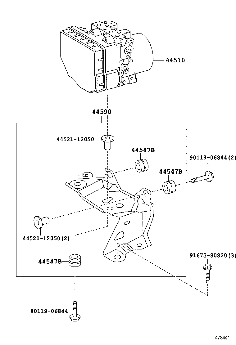 47311-33380 TUBE, FRONT BRAKE, NO.1 product image