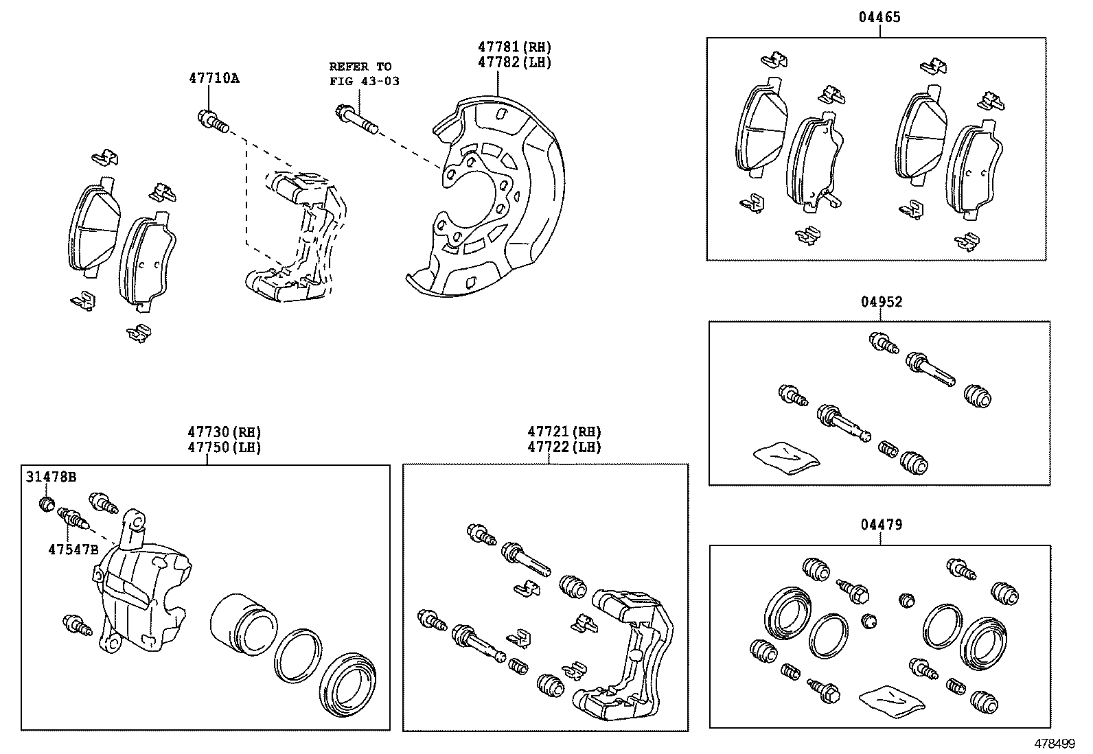 04465-0D100 PAD KIT, DISC BRAKE, FRONT product image