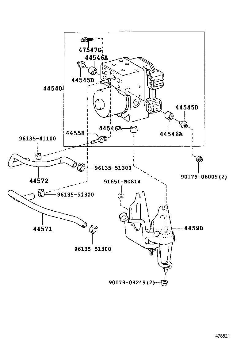 44546-42090 CUSHION, BRAKE ACTUATOR BOLT product image