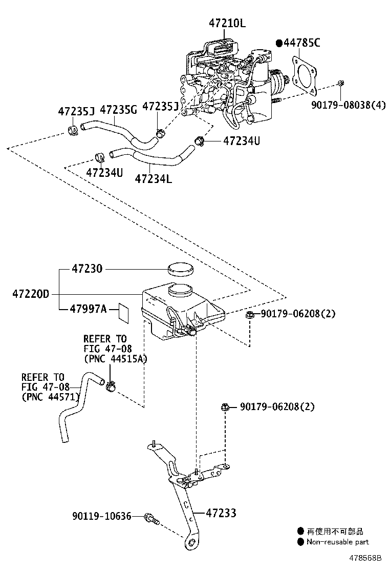 Toyota 47997-76010 LABEL, ACCUMULATOR CAUTION, NO.1