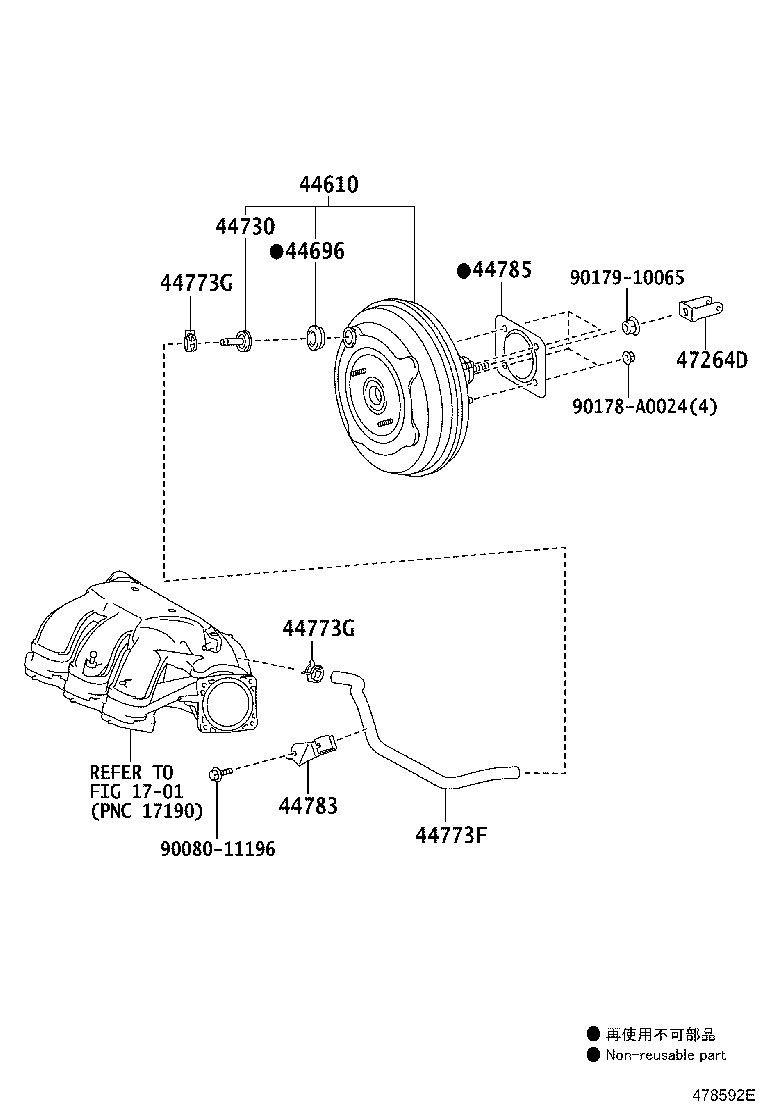 44773-06100 HOSE, UNION TO CHECK VALVE product image