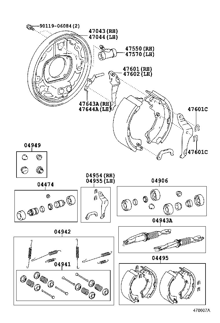 04943-28010 STRUT KIT, REAR BRAKE product image