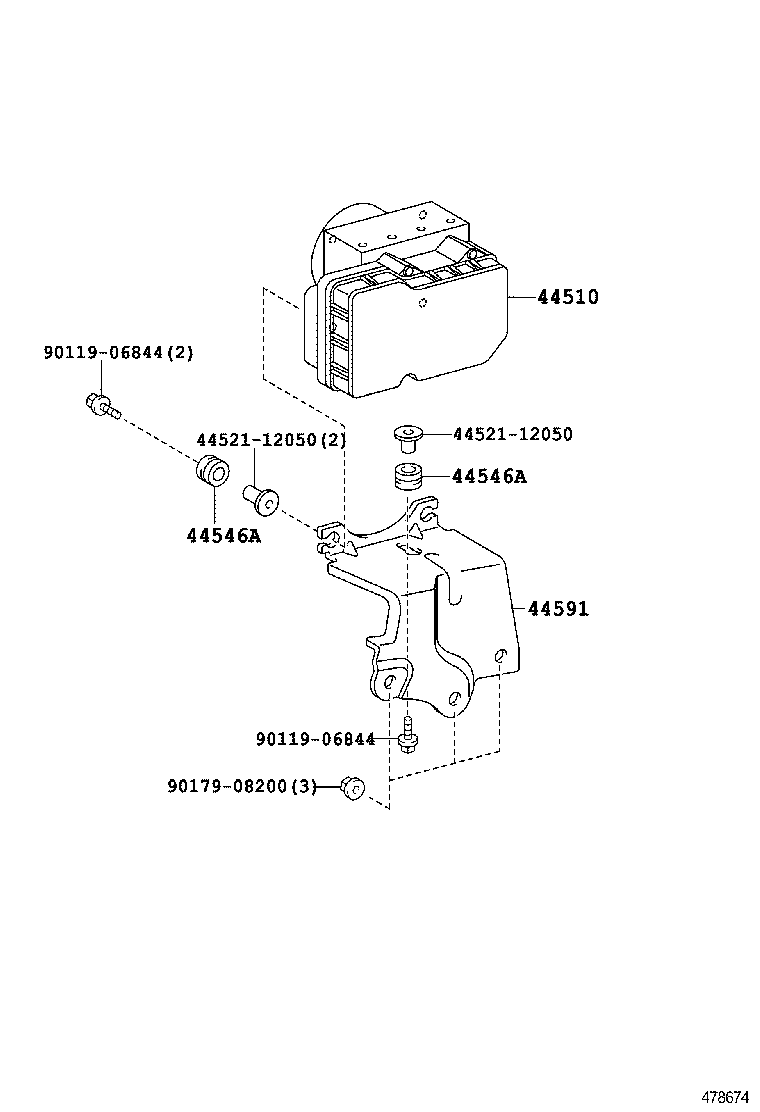 44591-42020 BRACKET, BRAKE ACTUATOR, NO.1 product image