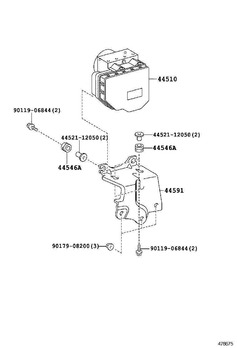 47311-48080 TUBE, FRONT BRAKE, NO.1 product image