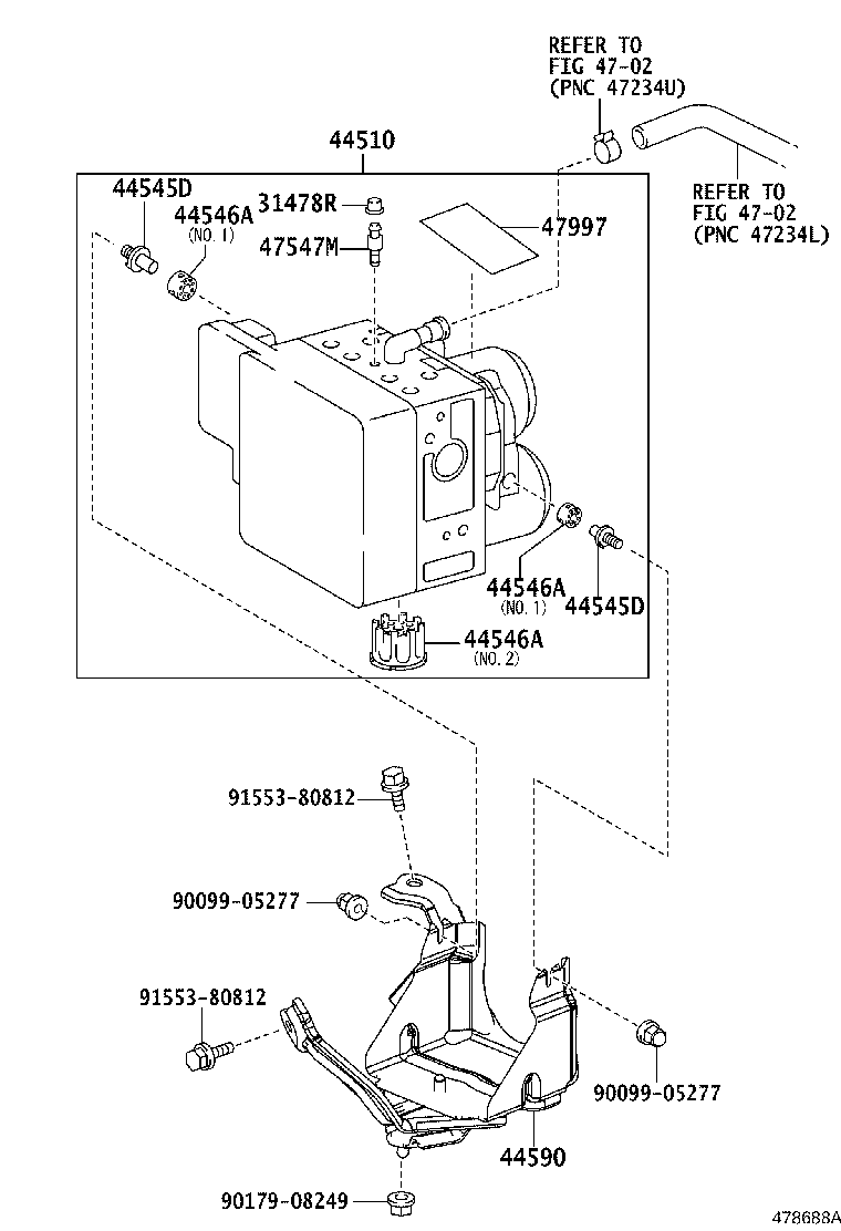 44590-30170 BRACKET ASSY, BRAKE ACTUATOR product image