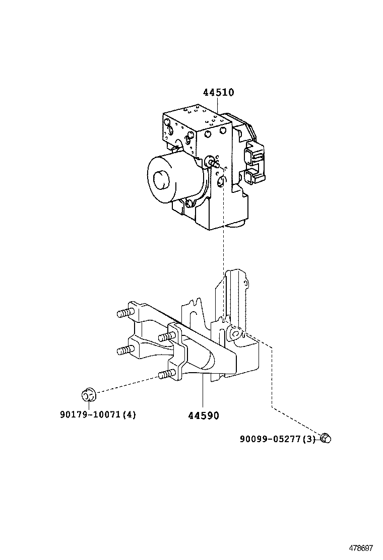 44590-36040 BRACKET ASSY, BRAKE ACTUATOR product image