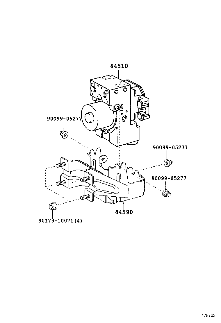 44590-36040 BRACKET ASSY, BRAKE ACTUATOR product image