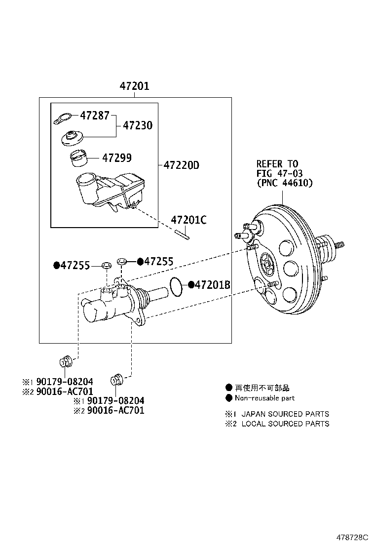 Toyota 47230-0D140 CAP ASSY, BRAKE MASTER CYLINDER RESERVOIR FILLER