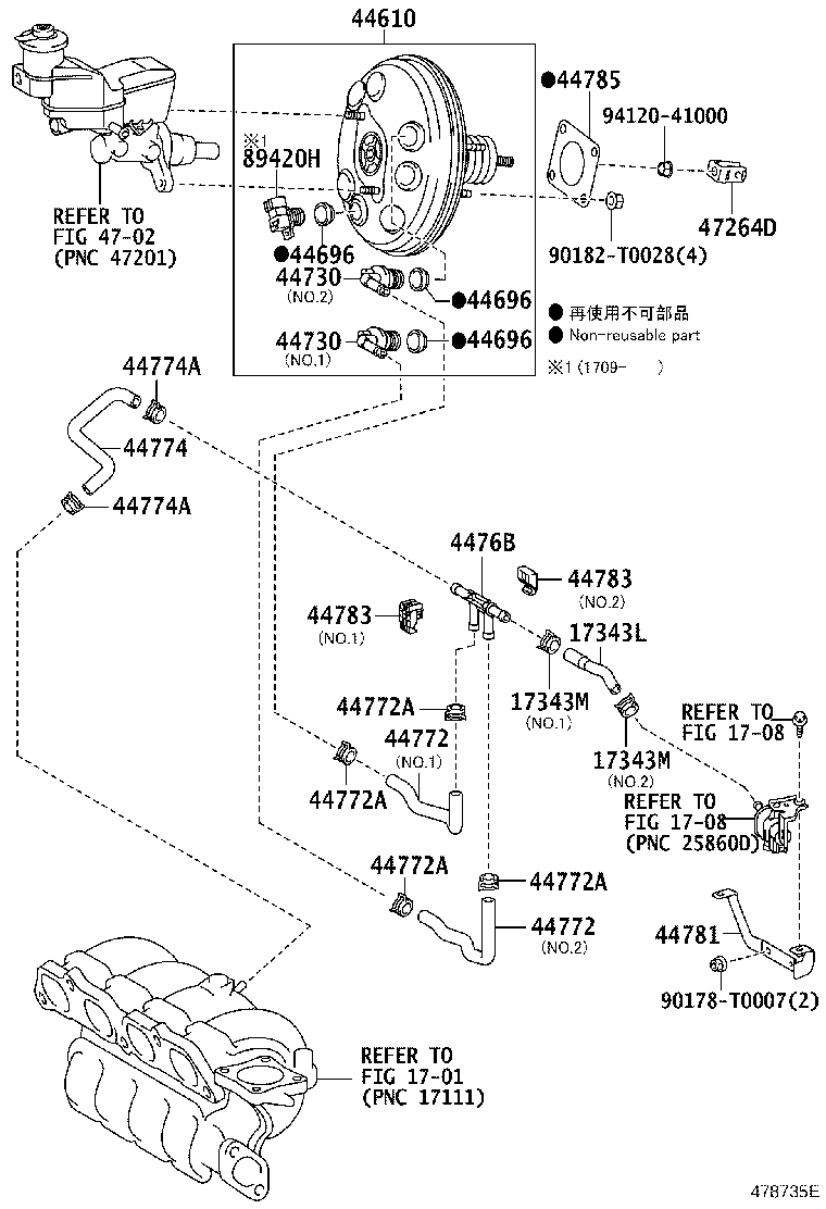 Toyota 96132-41500 CLIP(FOR AIR HOSE NO.3)