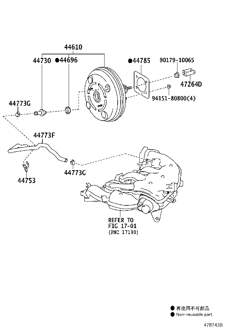 44610-53460 BOOSTER ASSY, BRAKE product image