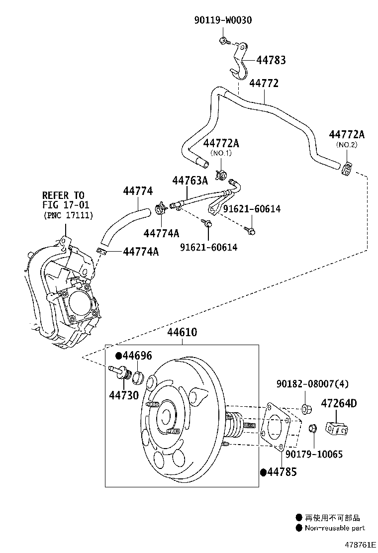 Toyota 47264-52060 CLEVIS, BRAKE MASTER CYLINDER PUSH ROD