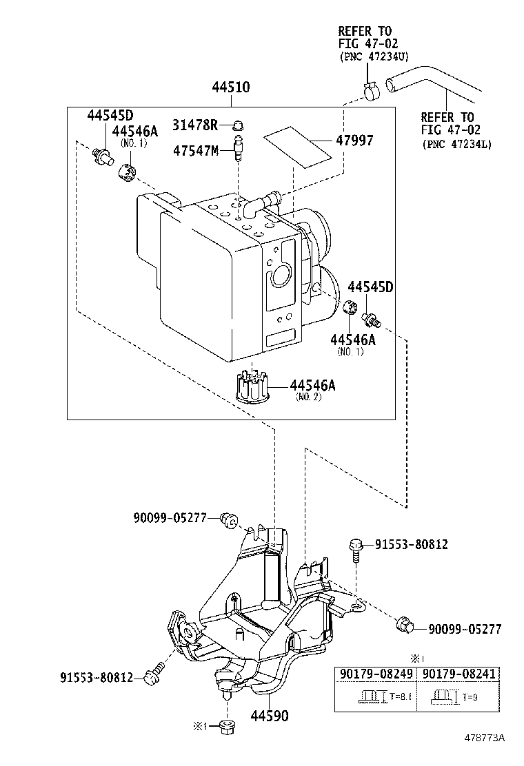 44590-53180 BRACKET ASSY, BRAKE ACTUATOR product image
