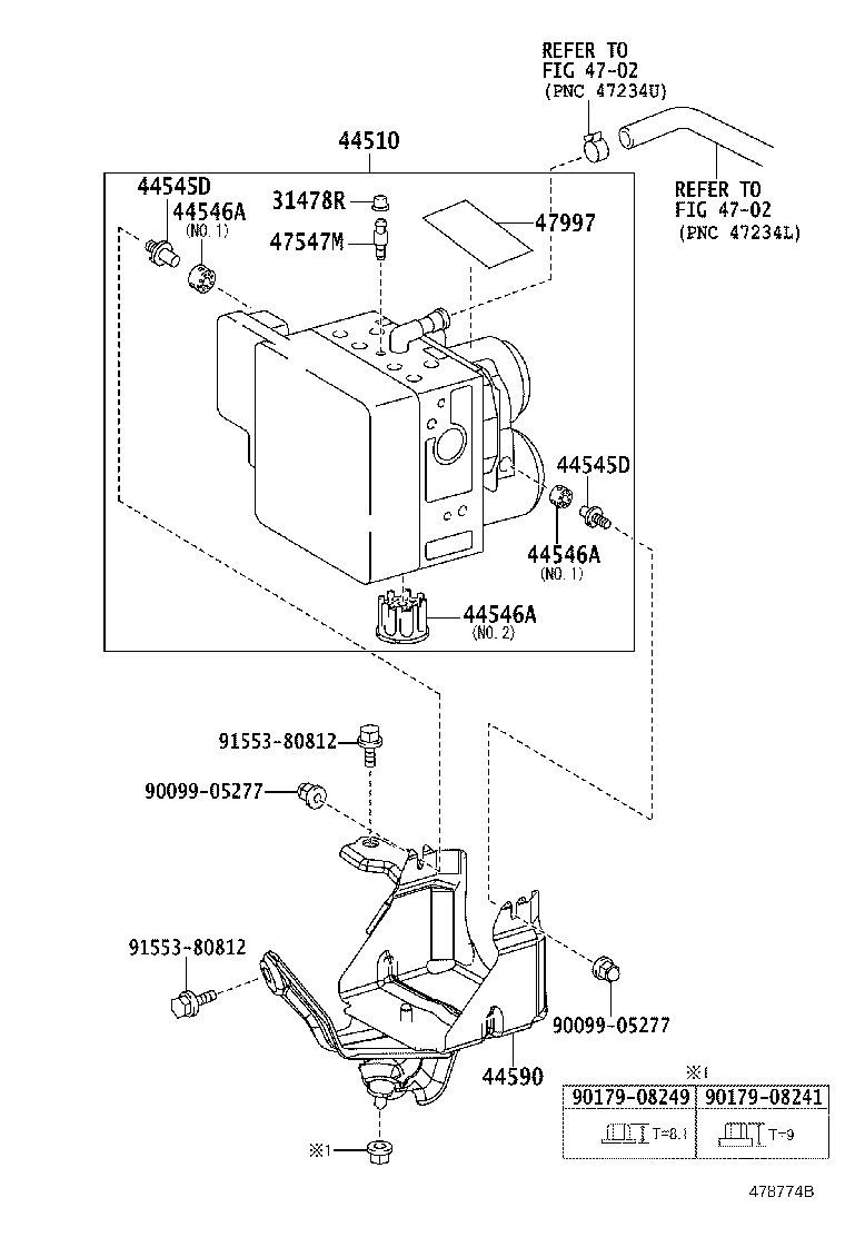 44590-53180 BRACKET ASSY, BRAKE ACTUATOR product image
