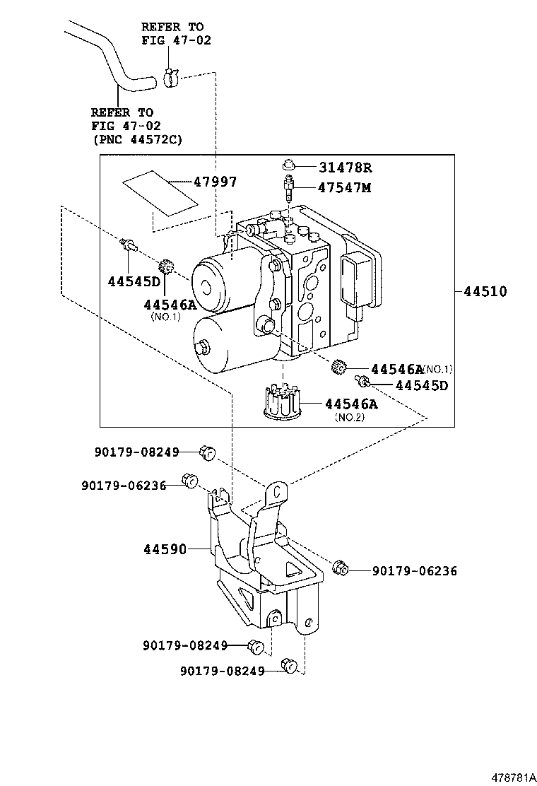 47311-28810 TUBE, FRONT BRAKE, NO.1 product image