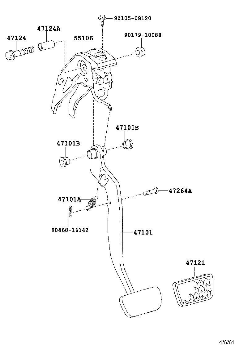 47121-0D080 PAD, BRAKE PEDAL product image