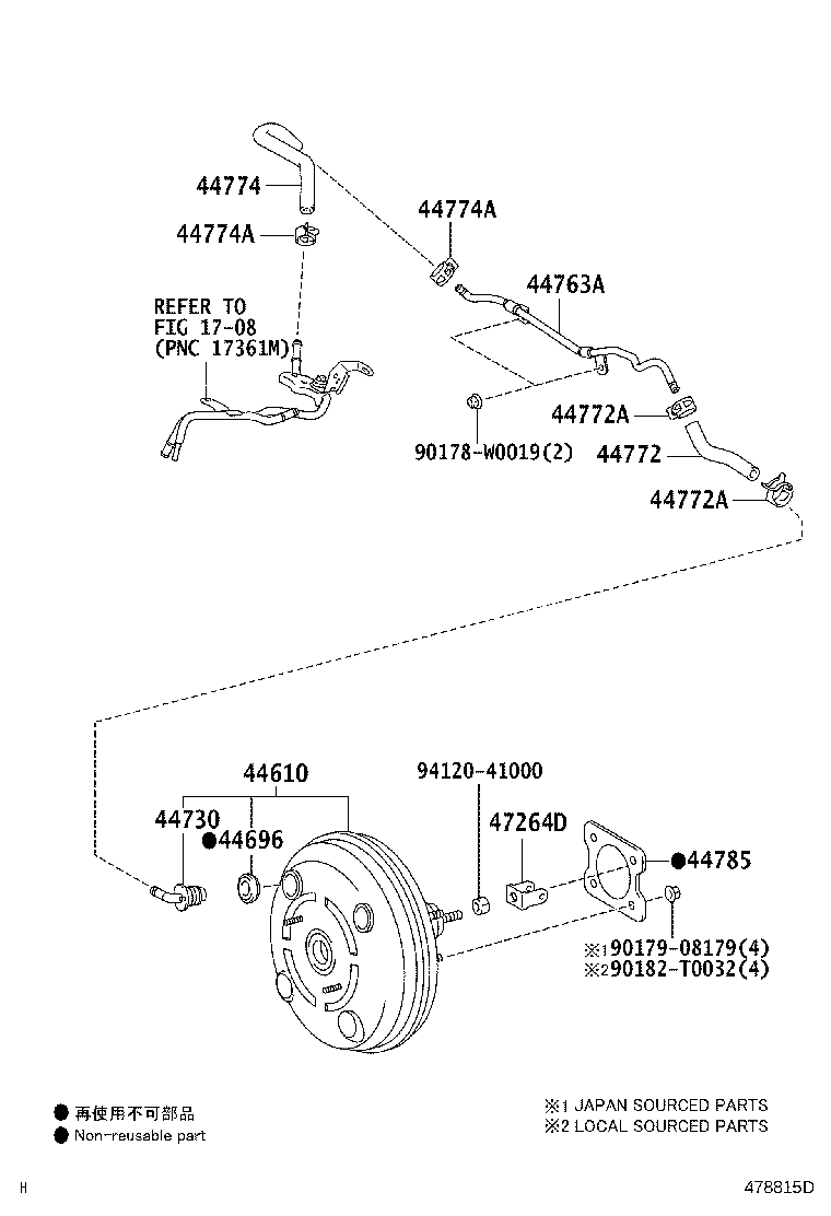 44772-12701 HOSE, CHECK VALVE TO CONNECTOR TUBE product image