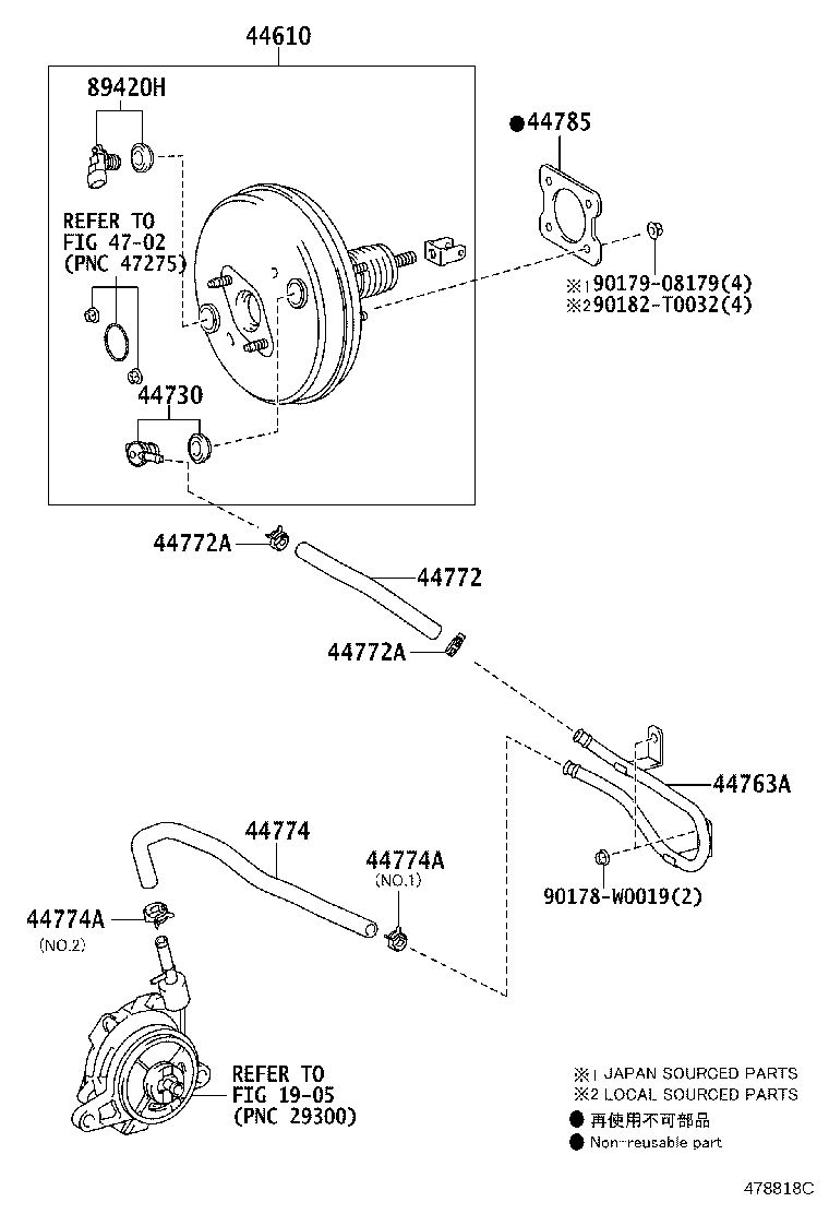 44772-12701 HOSE, CHECK VALVE TO CONNECTOR TUBE product image