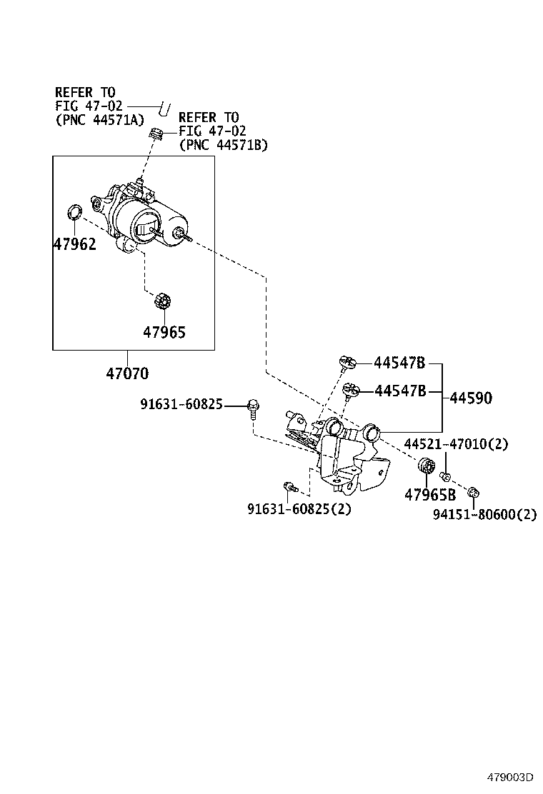 47311-13100 TUBE, FRONT BRAKE, NO.1 product image