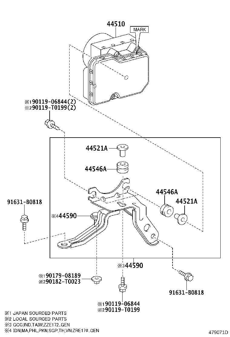47311-02A41 TUBE, FRONT BRAKE, NO.1 product image
