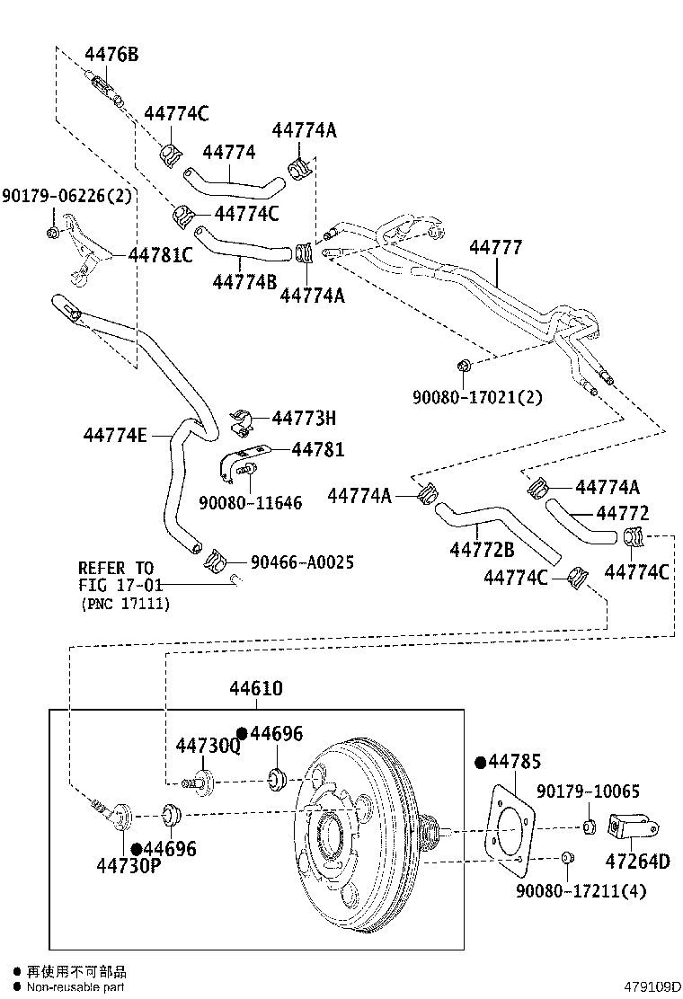 Toyota 44610-0E080 BOOSTER ASSY, BRAKE
