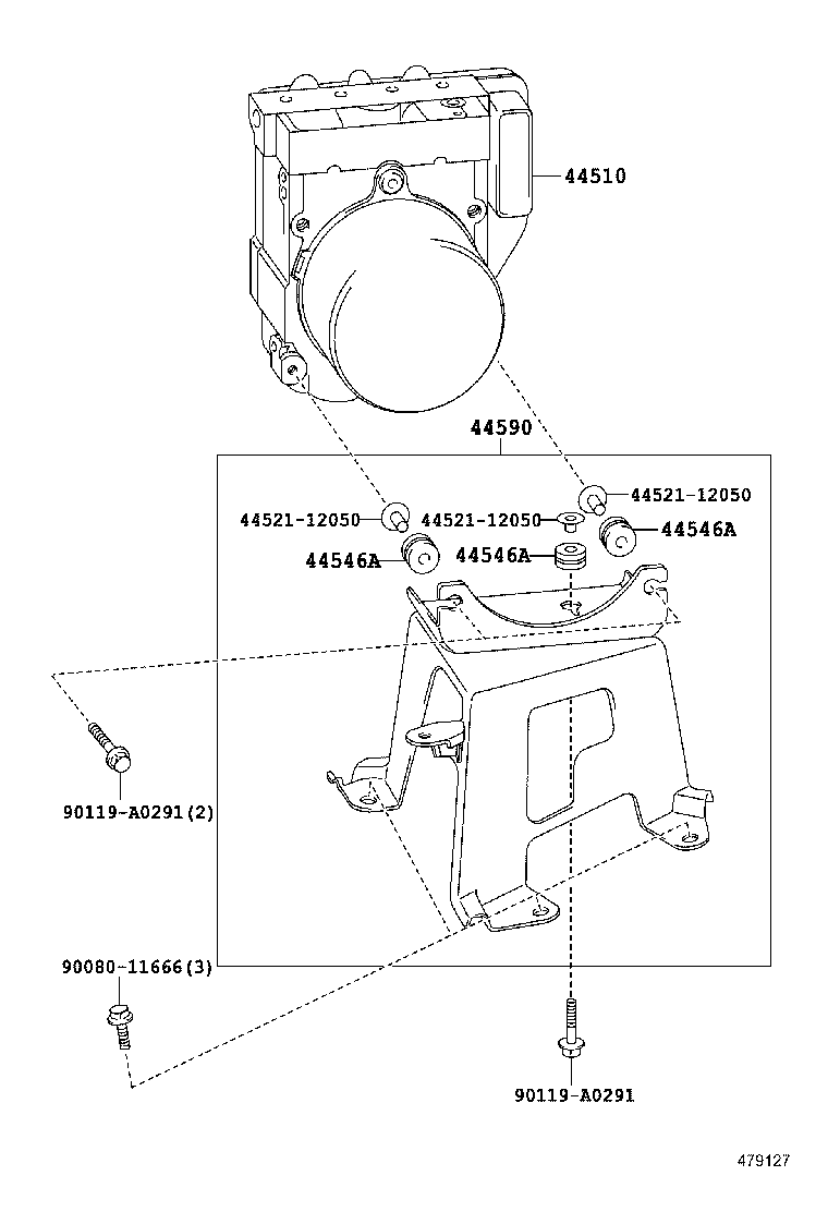 44507-0E010 BRACKET, BRAKE ACTUATOR, NO.1 product image