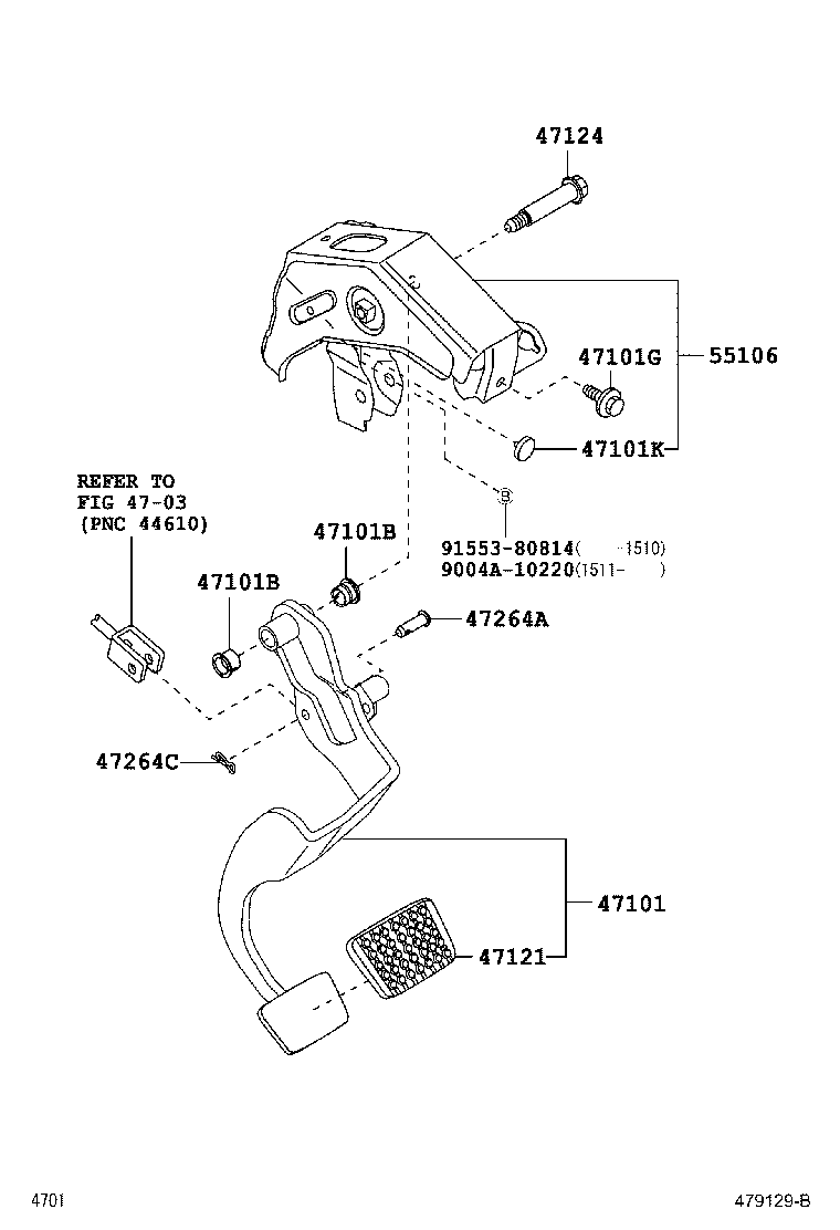 47121-BZ040 PAD, BRAKE PEDAL product image