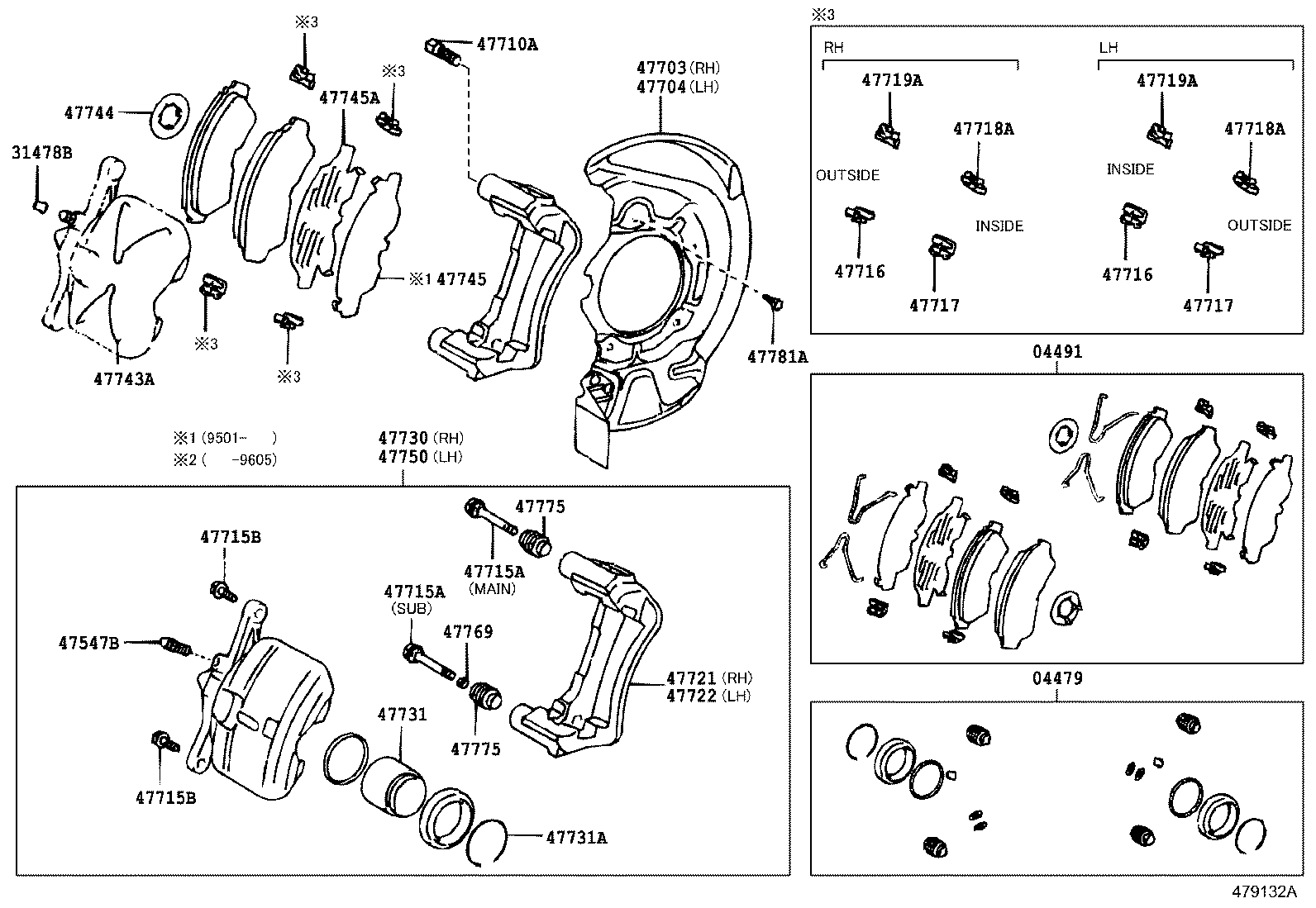04491-32420 PAD KIT, DISC BRAKE, FRONT product image