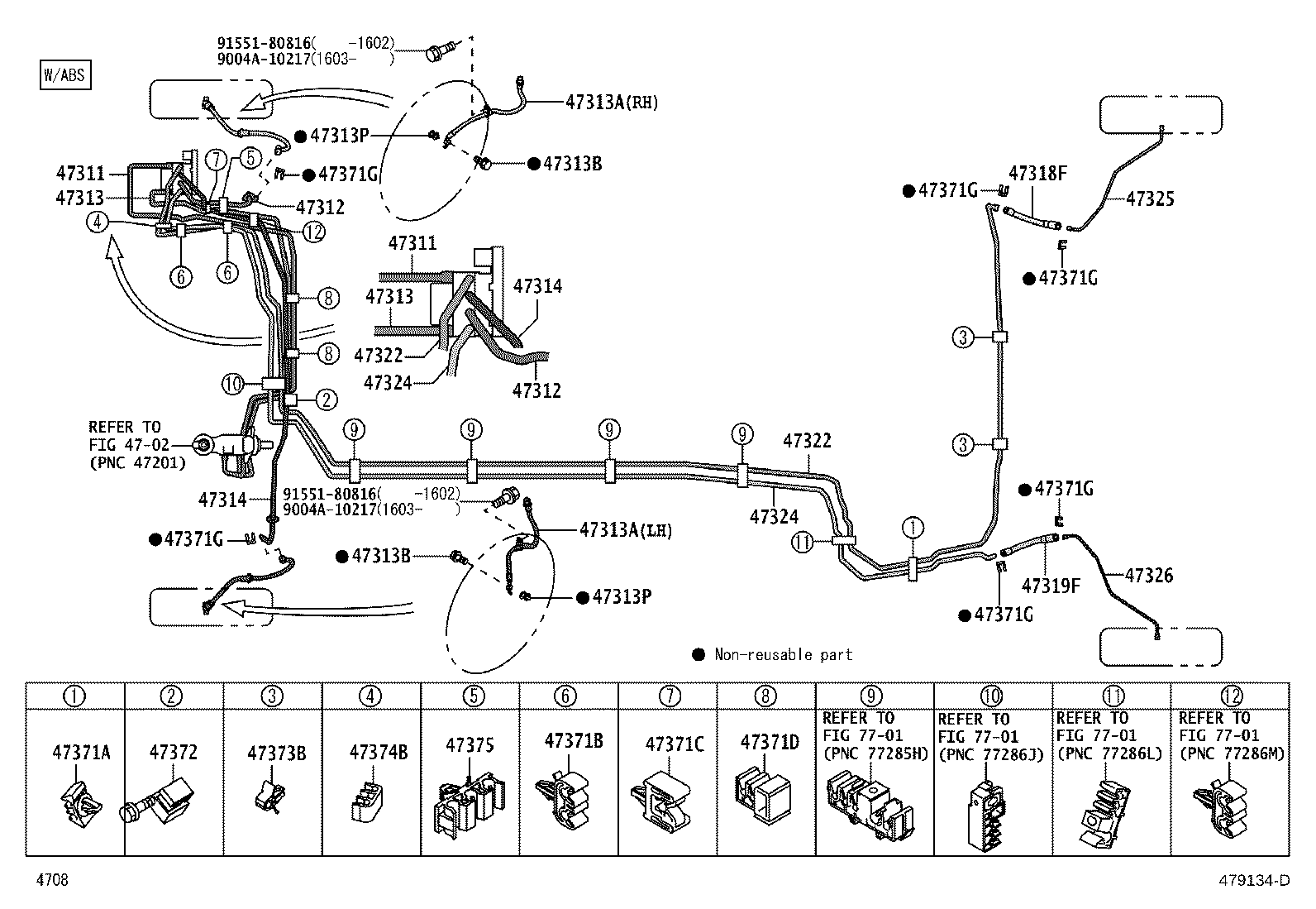 47311-BZ360 TUBE, FRONT BRAKE, NO.1 product image